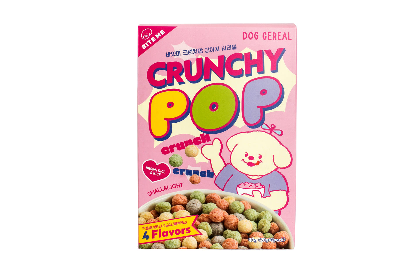 BITE ME -  Crunchy Pop Pumpkin/Beet/Spinach/Blueberry 4 Flavors Dog Cereal 40g