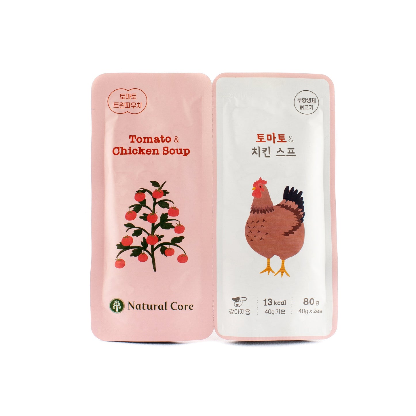 Natural Core Tomato & Chicken Soup Twin Pouch 80g