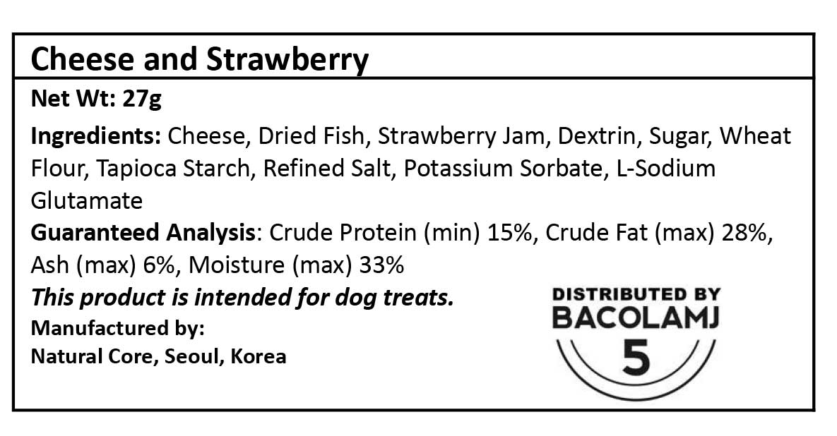 [ NATURAL CORE ] Cheese & Strawberry Soft Chewy Snack 27g
