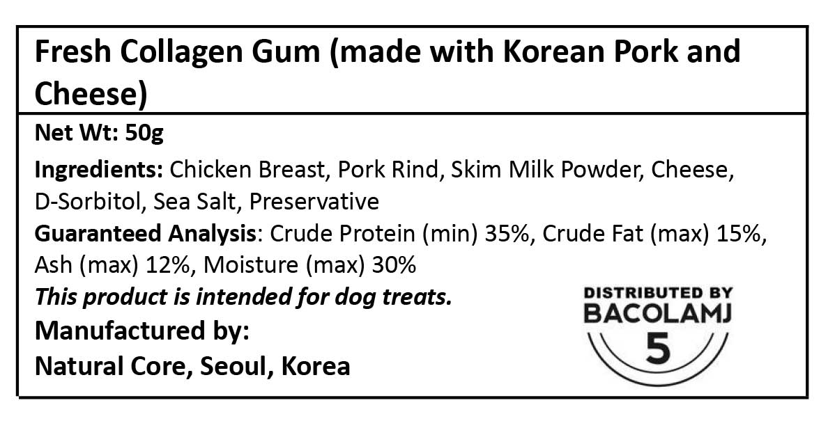 Fresh Collagen Gum (made with Korean Pork and Cheese)