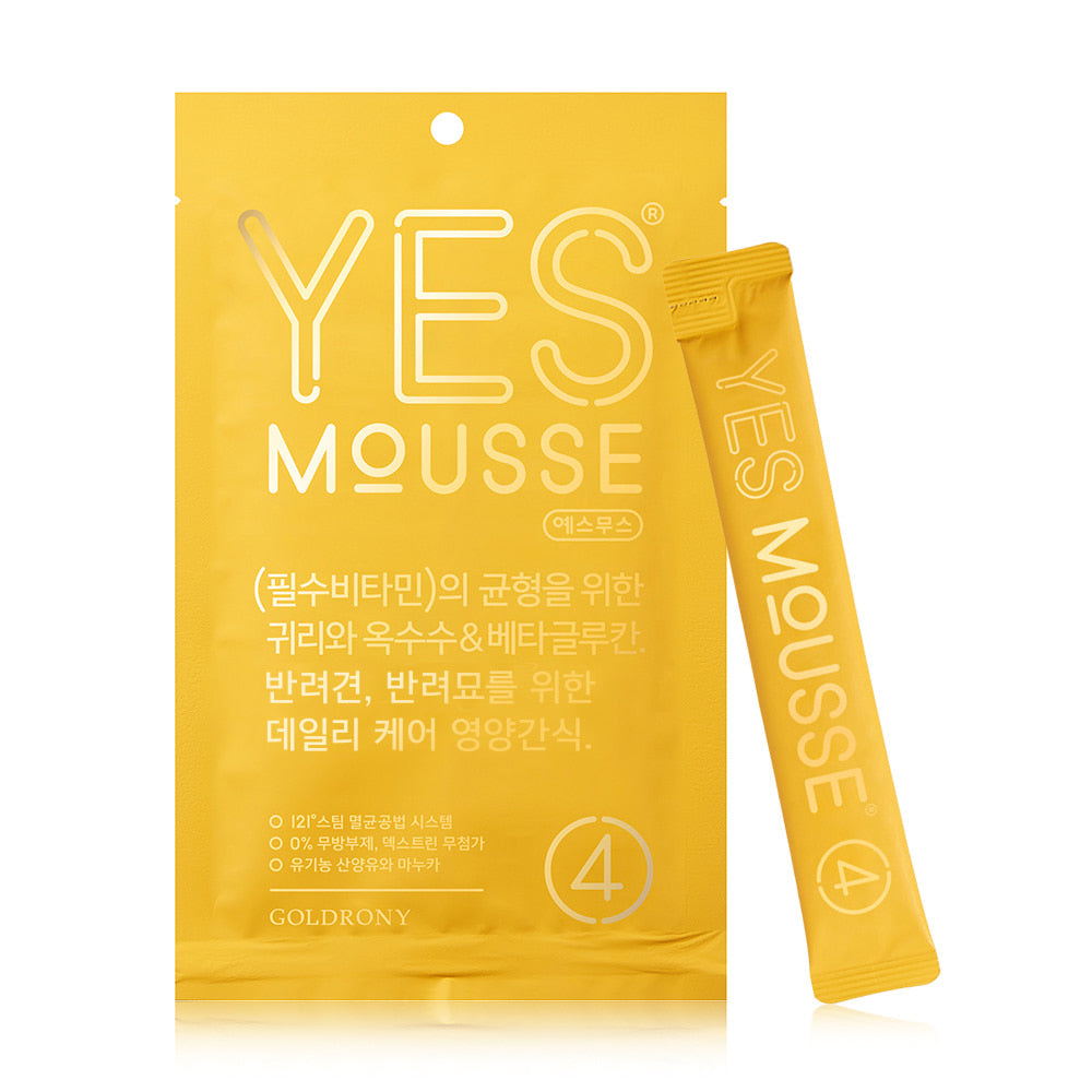 Yes Mousse's  Essential Vitamin Yellow 4 Dog Puppy Cat Snack